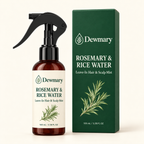 Dewmary Rosemary & Rice Water Leave-In Hair & Scalp Mist, 100 mL / 3.38 fl oz bottle with its box.