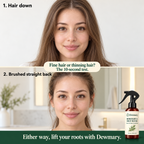 Fine hair or thinning hair? The 10-second test: wear your hair down, then brush it straight back. Either way, lift your roots with Dewmary.